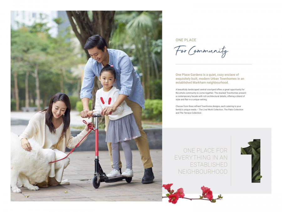 住宅出售】 万锦太古广场叠拼式镇屋One Place Garden, 送车位